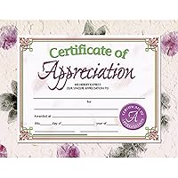 Hayes Certificate of Appreciation, 8.5