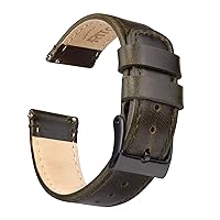 Ritche Quick Release Leather Watch Band Leather Watch Strap 18mm 19mm 20mm 21mm 22mm 23mm or 24mm for Men and Women, Valentine's day gifts for him or her