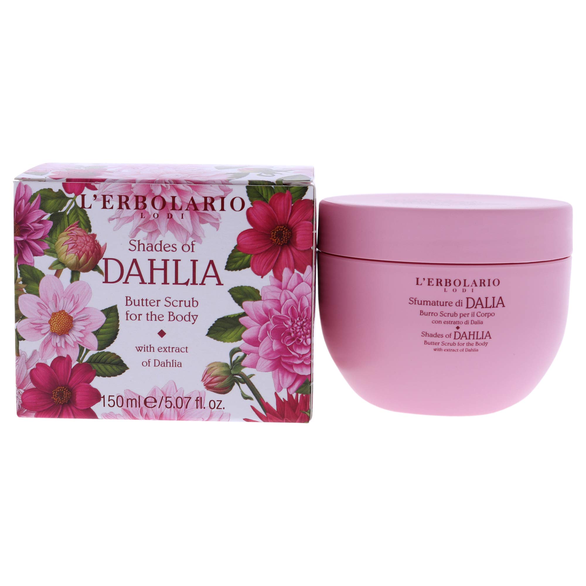 L'Erbolario Shades Of Dahlia Butter Body Scrub - Gently Exfoliates The Skin - For Smoother, Softer And Well-Nourished Skin - Moisturizing And Softening Action - Rich Formula - No Silicones - 5.07 Oz