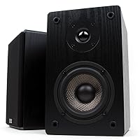 Micca MB42 Bookshelf Speakers for Home Theater Surround Sound, Stereo, and Passive Near Field Monitor, 2-Way (Black, Pair)