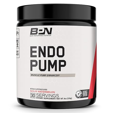 BPN Endo Pump Pre-Workout Muscle Pump Enhancer, Increased Blood Flow/Oxygen Transport to Muscles, Sour Watermelon