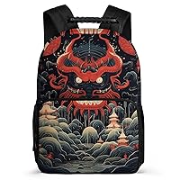 Demon 16 Inch Backpack Laptop Backpack Shoulder Bag Daypack with Adjustable Strap for Casual Travel