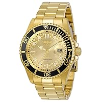 Invicta Mens Pro Diver Quartz Watch, Gold, 30025