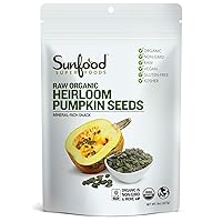 Sunfood Superfoods Organic Pumpkin Seeds - Nutritional Powerhouse Snack - Austria Grown, Heirloom Variety Prized for Great Flavor and Nutritional Density - 8 oz Bag