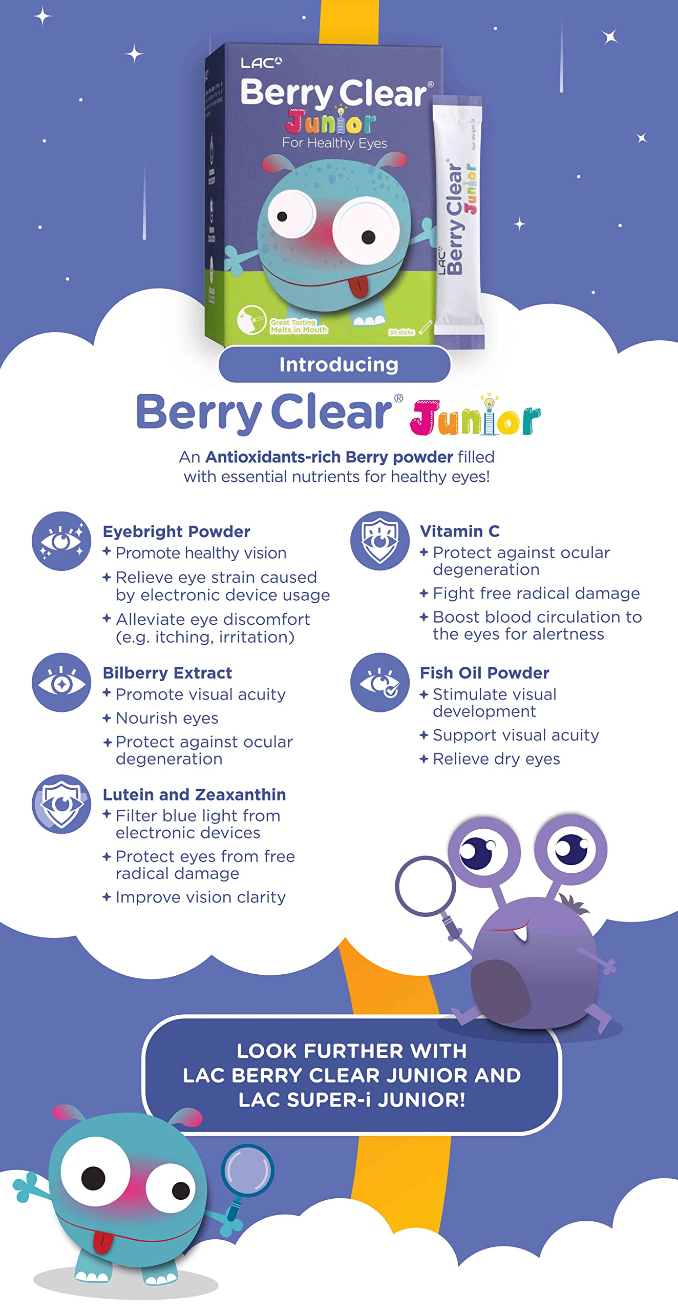 LAC Junior Berry Clear Junior (1g x 30sticks)
