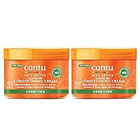 Leave-In Conditioning Cream for Natural Hair with Pure Shea Butter, 12 oz (Pack of 2) (Packaging May Vary)
