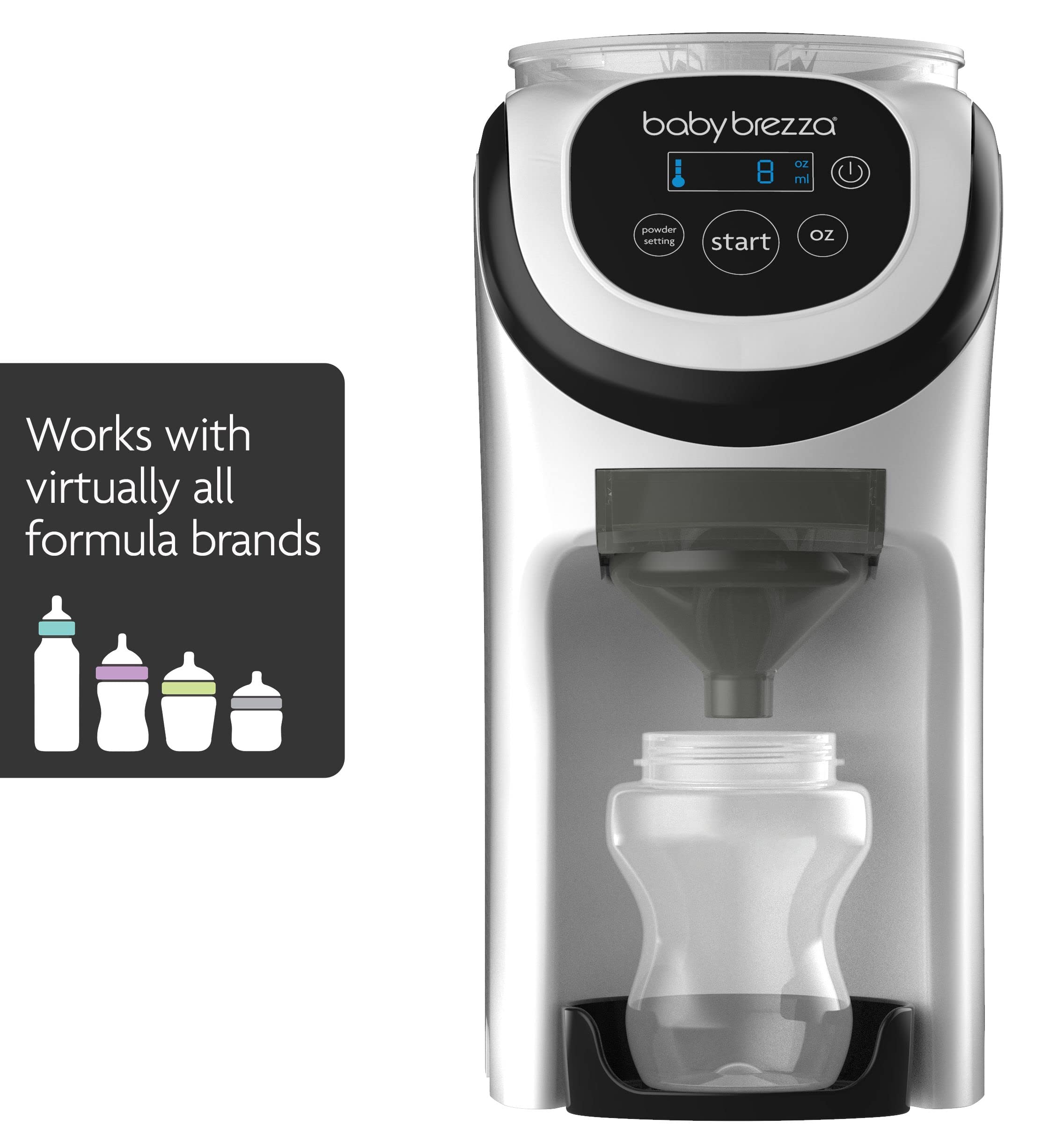 Baby Brezza Formula Pro Mini Baby Formula Maker – Small Baby Formula Mixer Machine Fits Small Spaces and is Portable for Travel– Bottle Makers Makes The Perfect Bottle for Your Infant On The Go