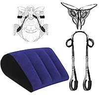 Sex Furniture Set Sex Bondage Restraints Kit with Sex Pillow,Handcuffs Ankle Cuffs with Sex Wedge Leg Sex Sling Position Inflatable Cushion, Couples Sex Toys Bed Restraints Adult Sweater S49-24