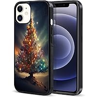 for iPhone 14Pro for Apple iPhone 14 Pro 6.1 inch Sketch Starry Sky Christmas Tree Garlands Balls Shockproof Protective Case Cover