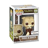 Funko Pop! Movies: DreamWorks 30th Anniversary - Shrek, Puss in Boots Brown, Amazon Exclusive