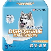 All-Absorb A24 Male Dog Wrap, 50 Count, Large