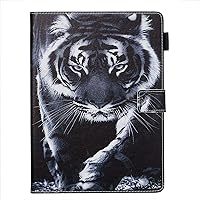 Flip Case for Samsung Galaxy Tab A 10.1 2019 T510/T515,Cat Tiger Butterfly Animals Floral Pattern Pu Leather Case Cover Magnetic Clasp