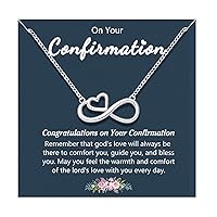 Infinity Heart Necklace for Girls, Birthday Valentines' Day Graduation Confirmation Christmas Back to School Gifts for Teens, Girls