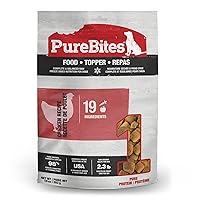 PureBites Chicken Freeze Dried Dog Food, 19 Ingredients, Made in USA, 10oz