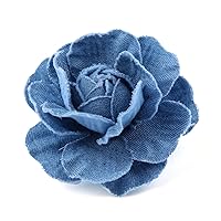 Denim Fabric Flowers for DIY Crafts Supplies,5Pcs/Lot Denim Fabric Flowers Hair Accessories Clothes Hats Dress Decoration