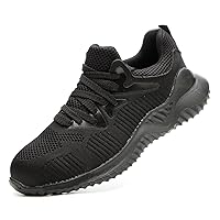 Pangolin Steel Toe Shoes for Men Women Lightweight Fashion Safety Sneakers Breathable Comfortable Safety Toe Non Slip Tennis Shoes Work Shoes