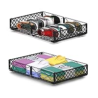 Under Bed Storage with Wheels, 2 Pack Rolling Under Bed Storage Containers，Foldable Metal Under the Bed Organizer Bins for Bedroom Clothes Shoes Blankets