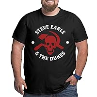 Mens T Shirt Steve Earle Big Size Short Sleeve Clothes Fashion Large Size Tee Black