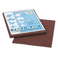 Pacon 103024 Tru-Ray Construction Paper, 76 lbs., 9 x 12, Dark Brown, 50 Sheets/Pack
