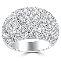5.25 ct Ladies Round Cut Diamond Anniversary Ring in 14 kt White Gold