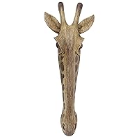 Design Toscano Animal Mask of The Savannah: Giraffe Wall Sculpture, Standard, Multicolored
