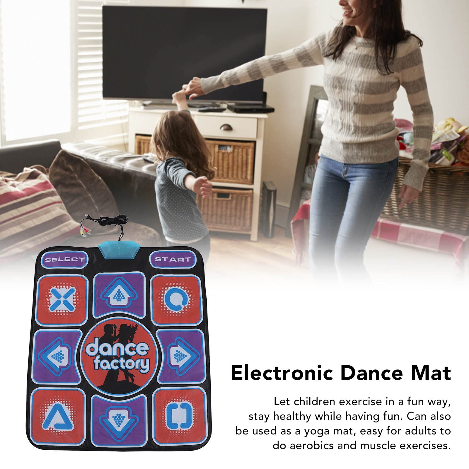 Pilipane Dance Mat,Musical Electronic Dance Mat Gift for 3 to 12 Year Old Girls Boys,Built in Music,Soft Prevent Slip Musical Dance Mat,Christmas Birthday Gifts for Boys Girls,for TV