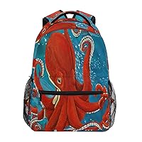 MNSRUU Backpacks for Boy Teenage Girls Rucksack Octopus Pattern Schoolbags Backpack for 14 Inch Laptop