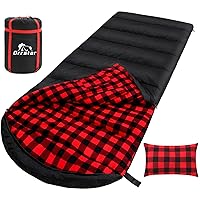 Sleeping Bag Cold Weather Sleeping Bags for Adults 0 Degree Sleeping Bag with Pillow Extra Large Flannel Big and Tall XXL Warm Winter Zero Degree Camping