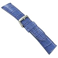 22mm DB Baby Crocodile Grain Lavender Purple Padded Stitched Watch Band