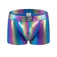 JOCKMAIL Men Swimwear Swim Boxer Briefs Men's Underwear Liquid Metallic Hot Body Boxer Swimsuit Mens Swim Briefs