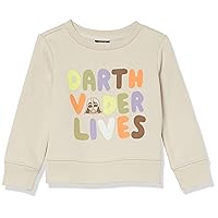 Amazon Essentials Girls and Toddlers' Disney | Star Wars | Marvel| Princess Fleece Pullover Crew Sweatshirt