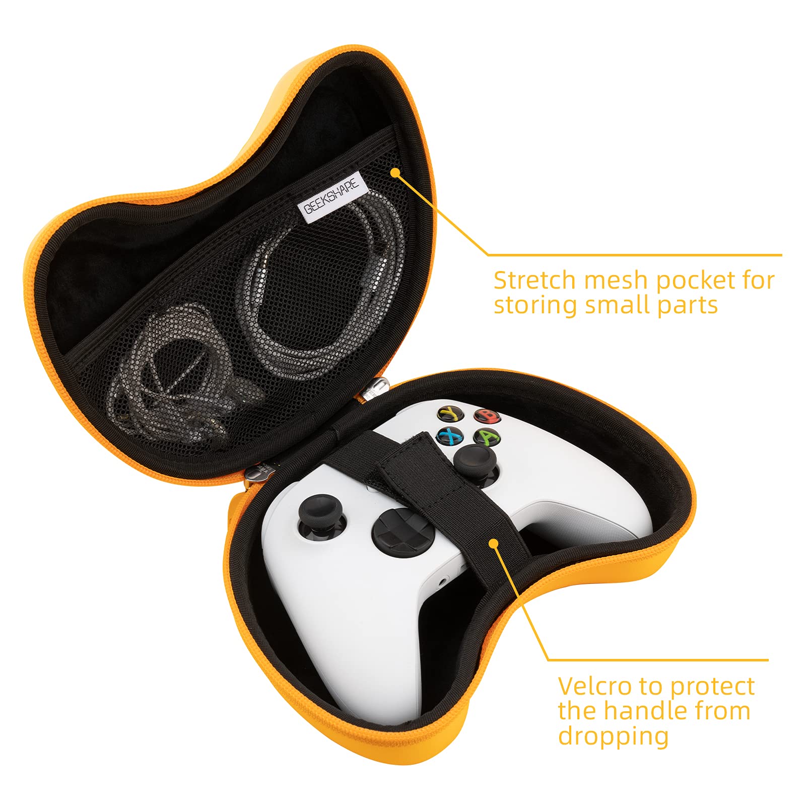 GeekShare Cute Corgi PS5 Gaming Controller Case-Controller Holder Hard Shell Travel Carrying Case for Playstation 5, PS4, NS Pro, Xbox with Room for Cable Cord and Accessories
