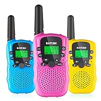 Walkie Talkies for Kids 3 Miles Long Range, 22 Channels Walkie Talkie with Clear Sound & Automatic Squelch, Kids Walkie Talkies with Backlit LCD Flashlight, Outdoor Hiking Camping Toys for Kids Age 3+