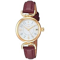 Field Work YM001 Women's Analog Wrist Watch with Date, Leather Strap, White Dial