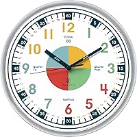 OWLCONIC Clock for Kids Learning to Tell Time, Telling Time Teaching Clock for Kids, Wall Clock Kids, Classroom Clock, Kids Learning Clock, Kids Clocks for Bedrooms.