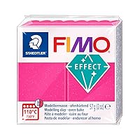 Staedtler FIMO Effects Polymer Clay - -Oven Bake Clay for Jewelry, Sculpting, Ruby Quartz Gem 8020-286