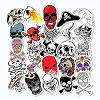 25pcs Collection Skulls Decals Stickers Hardcore Devil Fear Colorful Pack 15