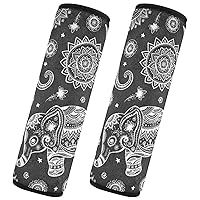 Elephant Mandala Seatbelt Covers Car Seat Belt Cover Super Soft Seat Belt Covers for Adults Kids Car Seat Shoulder Strap Cushion Protector for Women Men Car Truck Backpack, 2 Pack