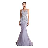 Mermaid Evening Dresses Trumpet Prom Dress Embroidery Dress for Women Party Prom