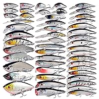 Bass Fishing Lures Kit Set Topwater Hard Baits Minnow Crankbait Pencil VIB  Swimbait for Bass Pike Fit Saltwater and Freshwater