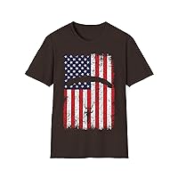 Adventurous USA Skydiving Thrill of American Skydiving Culture T-Shirt with American Flag Graphic
