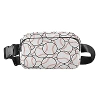ALAZA Baseball Art Belt Bag Waist Pack Pouch Crossbody Bag with Adjustable Strap for Men Women College Hiking Running Workout Travel