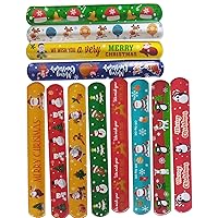 100pcs Christmas Slap Bracelets Bands For Kids Fun And Festival Wristbands For Christmas Party Bags Wristbands Decor Slap Bands For Kids