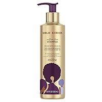 Pantene Gold Series Argan Oil from ProV for Natural and Curly Textured Hair, Sulfate Free Shampoo, 8.5 Fl Oz