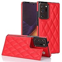 XYX for Samsung Galaxy Note 20 Ultra 5G Wallet Case with Card Holder, RFID Blocking PU Leather Double Magnetic Clasp Back Flip Protective Shockproof Cover 6.9 inch, Red