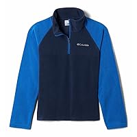 Columbia Youth Boys Glacial Half Zip, Collegiate Navy/Bright Indigo, Medium