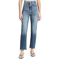 Good American Women's Good Boy Straight Cropped Jeans