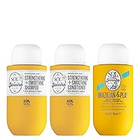 SOL DE JANEIRO Mini 4 Play Moisturizing Shower Cream Gel Body Wash + Brazilian Joia Damage Repairing Shampoo and Conditioner