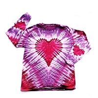 Valentine Shirts for Women Long Sleeve Tie Dye Heart Graphic T Shirt Valentine Day Shirts Tee Tops