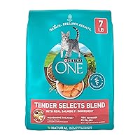 Purina ONE Natural Dry Cat Food, Tender Selects Blend With Real Salmon - 7 lb. Bag